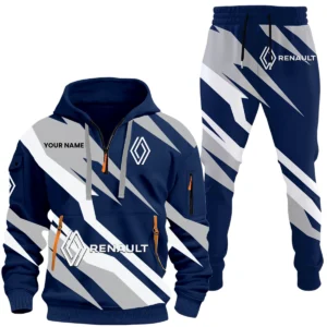 Renault Half Zip Hoodie x Long Pants Set All-over Print, Custom Name HIHI140525Y26QZ3HREN