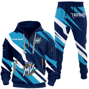 MV Agusta Half Zip Hoodie x Long Pants Set All-over Print, Custom Name HIHI190525Y26QZ3HMVA