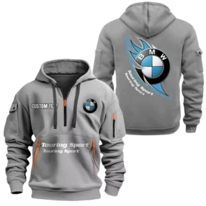 BMW Half Zip Hoodie, Sport Hooded Multi-Pocket, Custom Name TN260525Y25QZ2HCT2BMW