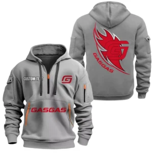 Gas Gas Half Zip Hoodie, Sport Hooded Multi-Pocket, Custom Name TN270525Y25QZ2HCT1GAS
