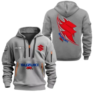 Suzuki GsxR Half Zip Hoodie, Sport Hooded Multi-Pocket, Custom Name TN270525Y25QZ2HCT1GSX