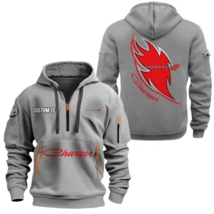 Dodge Charger Half Zip Hoodie, Sport Hooded Multi-Pocket, Custom Name TN270525Y25QZ2HCT2DOD