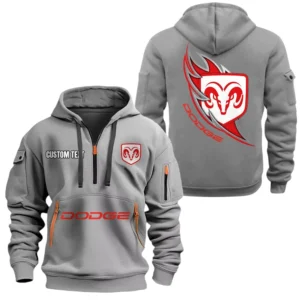 Dodge Half Zip Hoodie, Sport Hooded Multi-Pocket, Custom Name TN270525Y25QZ2HCT3DOD
