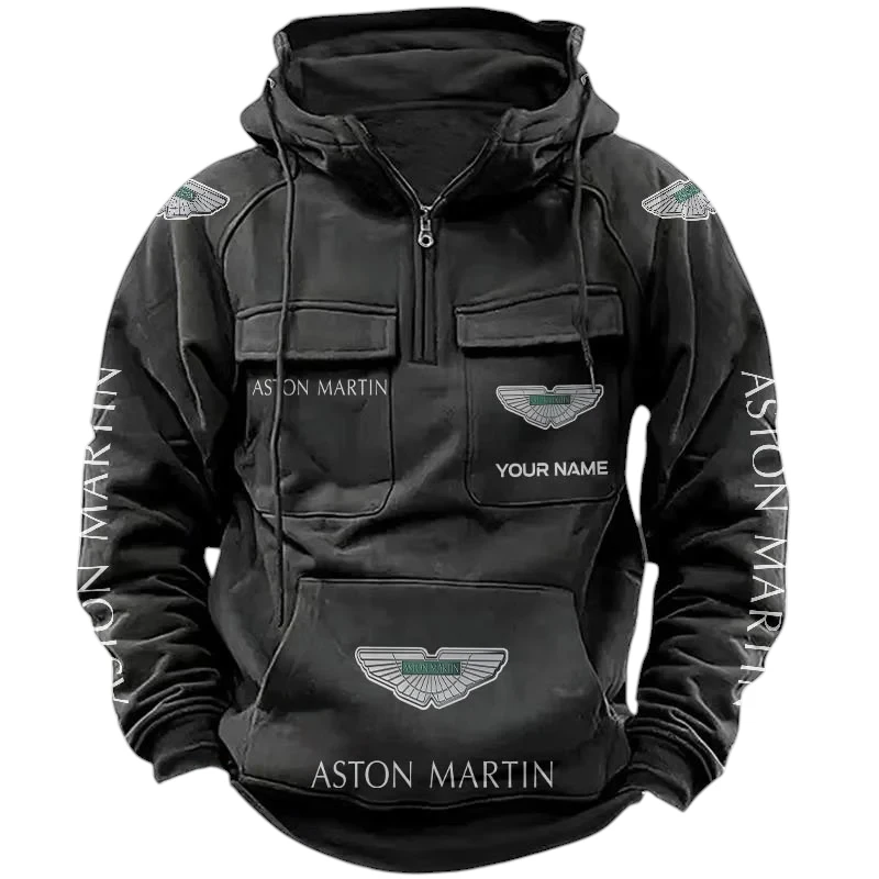 Aston Martin Quarter Zip Hoodie, Sports Hoodie Multi-Pockets, Custom Name TN240525Y41HJRCT1ASM Aston Martin Quarter Zip Hoodie, Sports Hoodie Multi-Pockets, Custom Name TN240525Y41HJRCT1ASM