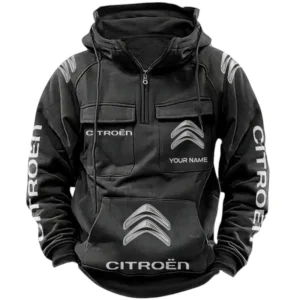 Citroen Quarter Zip Hoodie Sports Hoodie Multi-Pockets Custom Name TN240525Y41HJRCT1CIT