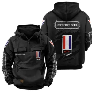 Chevrolet Camaro Quarter Zip Hoodie, Sports Hoodie Multi-Pockets, Custom Name TN240525Y41HJRCT2CHC
