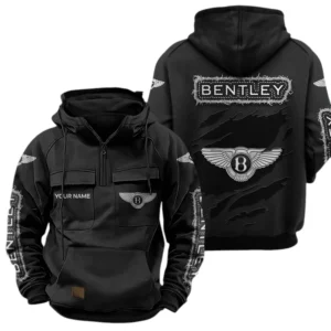 Bentley Quarter Zip Hoodie, Sports Hoodie Multi-Pockets, Custom Name TN240525Y41HJRCT2TLE