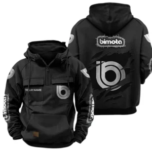 Bimota Quarter Zip Hoodie, Sports Hoodie Multi-Pockets, Custom Name TN240525Y41HJRCT3BIM