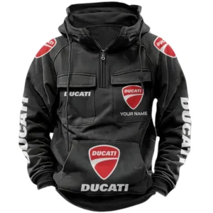 Ducati Quarter Zip Hoodie Sports Hoodie Multi-Pockets Custom Name TN250525Y41HJRCT1DMH