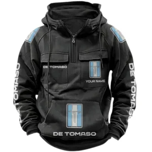 De Tomaso Quarter Zip Hoodie Sports Hoodie Multi-Pockets Custom Name TN250525Y41HJRCT1DTO