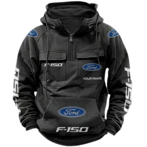 Ford F150 Quarter Zip Hoodie Sports Hoodie Multi-Pockets Custom Name TN250525Y41HJRCT1FOR