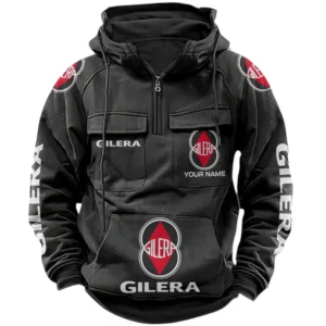 Gilera Quarter Zip Hoodie Sports Hoodie Multi-Pockets Custom Name TN250525Y41HJRCT1GIL