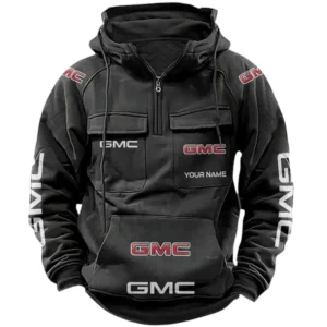 GMC Car Quarter Zip Hoodie Sports Hoodie Multi-Pockets Custom Name TN250525Y41HJRCT1GMC