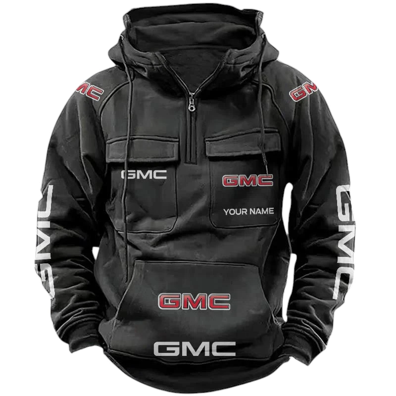 GMC Car Quarter Zip Hoodie Sports Hoodie Multi-Pockets Custom Name TN250525Y41HJRCT1GMC GMC Car Quarter Zip Hoodie Sports Hoodie Multi-Pockets Custom Name TN250525Y41HJRCT1GMC