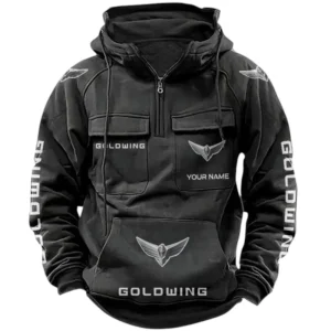 Honda Gold Wing Quarter Zip Hoodie Sports Hoodie Multi-Pockets Custom Name TN250525Y41HJRCT1HGW