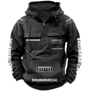 Hummer Quarter Zip Hoodie Sports Hoodie Multi-Pockets Custom Name TN250525Y41HJRCT1HMR