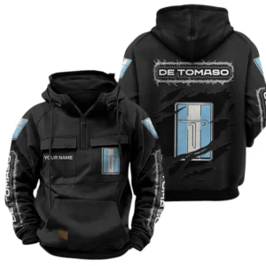 De Tomaso Quarter Zip Hoodie Sports Hoodie Multi-Pockets Custom Name TN250525Y41HJRCT2DTO