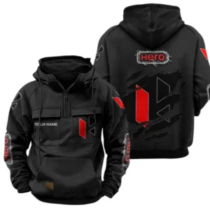 Hero Quarter Zip Hoodie Sports Hoodie Multi-Pockets Custom Name TN250525Y41HJRCT3ERO
