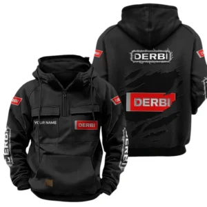 Derbi Quarter Zip Hoodie Sports Hoodie Multi-Pockets Custom Name TN250525Y41HJRCT3RBI