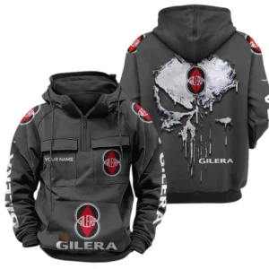 Gilera Quarter Zip Hoodie Sports Hoodie Multi-Pockets Custom Name TN250525Y41HJRCT2GIL