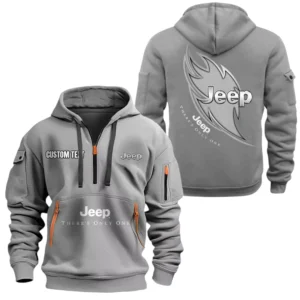Jeep Half Zip Hoodie, Sport Hooded Multi-Pocket, Custom Name TN040625Y25QZ2HCT1JEE