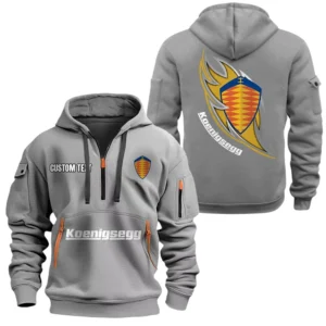 Koenigsegg Half Zip Hoodie, Sport Hooded Multi-Pocket, Custom Name TN040625Y25QZ2HCT1KOE