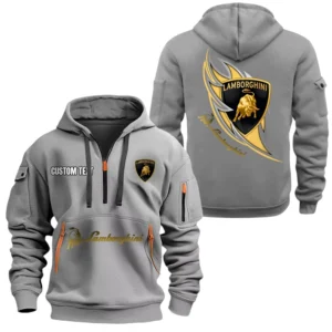 Lamborghini Half Zip Hoodie, Sport Hooded Multi-Pocket, Custom Name TN040625Y25QZ2HCT1LAM