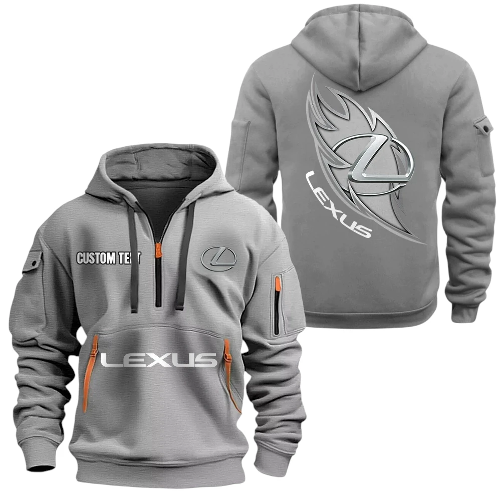 Lexus Half Zip Hoodie, Sport Hooded Multi-Pocket, Custom Name TN040625Y25QZ2HCT1LEX Lexus Half Zip Hoodie, Sport Hooded Multi-Pocket, Custom Name TN040625Y25QZ2HCT1LEX