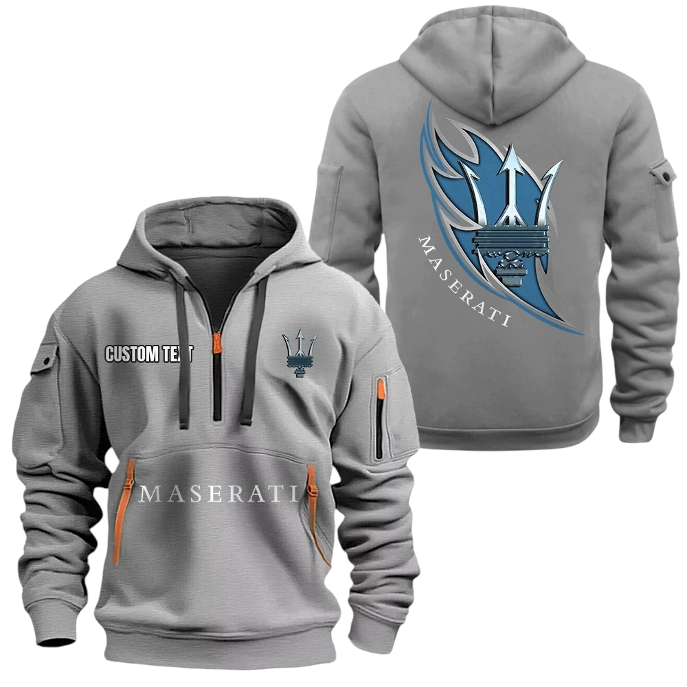 Maserati Half Zip Hoodie, Sport Hooded Multi-Pocket, Custom Name TN040625Y25QZ2HCT1MAS Maserati Half Zip Hoodie, Sport Hooded Multi-Pocket, Custom Name TN040625Y25QZ2HCT1MAS