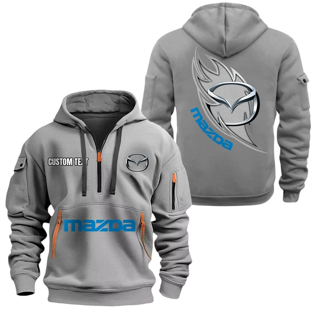 Mazda Half Zip Hoodie Sports Hooded Multi-Pocket, Custom Name TN040625Y25QZ2HCT1MAZ Mazda Half Zip Hoodie Sports Hooded Multi-Pocket, Custom Name TN040625Y25QZ2HCT1MAZ