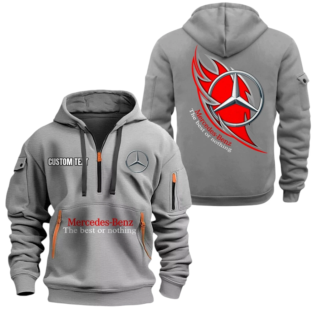 Mercedes-Benz Half Zip Hoodie Sports Hooded Multi-Pocket, Custom Name TN040625Y25QZ2HCT1MEB Mercedes-Benz Half Zip Hoodie Sports Hooded Multi-Pocket, Custom Name TN040625Y25QZ2HCT1MEB