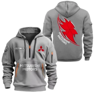 Mitsubishi Half Zip Hoodie Sports Hooded Multi-Pocket, Custom Name TN040625Y25QZ2HCT1MIT