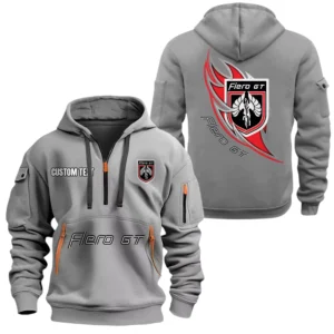 Pontiac Fiero Half Zip Hoodie Sports Hooded Multi-Pocket, Custom Name TN040625Y25QZ2HCT1POF