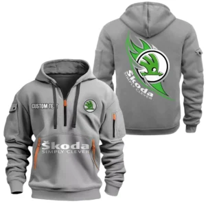 Skoda Half Zip Hoodie Sports Hooded Multi-Pocket, Custom Name TN040625Y25QZ2HCT1SKO