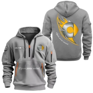 Smart Half Zip Hoodie Sports Hooded Multi-Pocket, Custom Name TN040625Y25QZ2HCT1SMA