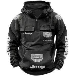 Jeep Quarter Zip Hoodie Sports Hoodie Multi-Pockets Custom Name TN020625Y41HJRCT1JEE