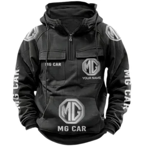 MG Cars Quarter Zip Hoodie Sports Hoodie Multi-Pockets Custom Name TN020625Y41HJRCT1MGC