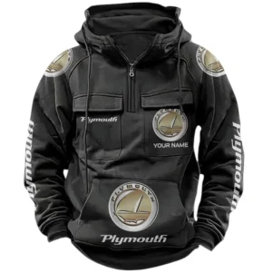 Plymouth Quarter Zip Hoodie Sports Hoodie Multi-Pockets Custom Name TN020625Y41HJRCT1PLY