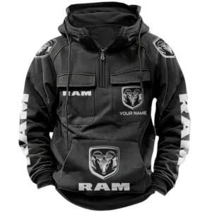 Ram Quarter Zip Hoodie Sports Hoodie Multi-Pockets Custom Name TN020625Y41HJRCT1RAM