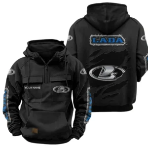 Lada Quarter Zip Hoodie Sports Hoodie Multi-Pockets Custom Name TN020625Y41HJRCT2LAD