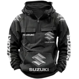 Suzuki Motor Quarter Zip Hoodie Sports Hoodie Multi-Pockets Custom Name TN040625Y41HJRCT1KIM
