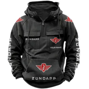Zundapp Quarter Zip Hoodie Sports Hoodie Multi-Pockets Custom Name TN040625Y41HJRCT1ZUM