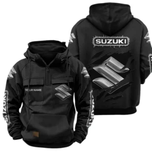 Suzuki Motor Quarter Zip Hoodie Sports Hoodie Multi-Pockets Custom Name TN040625Y41HJRCT3KIM