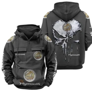 Plymouth Quarter Zip Hoodie Sports Hoodie Multi-Pockets Custom Name TN020625Y41HJRCT2PLY