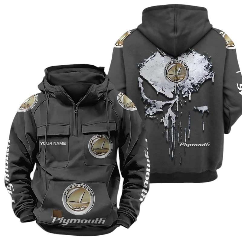 Plymouth Quarter Zip Hoodie Sports Hoodie Multi-Pockets Custom Name TN020625Y41HJRCT2PLY Plymouth Quarter Zip Hoodie Sports Hoodie Multi-Pockets Custom Name TN020625Y41HJRCT2PLY
