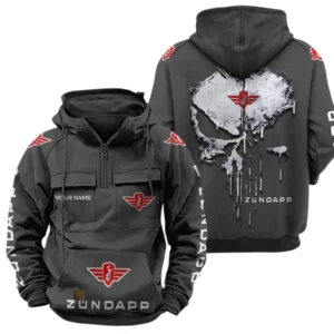 Zundapp Quarter Zip Hoodie Sports Hoodie Multi-Pockets Custom Name TN040625Y41HJRCT2ZUM