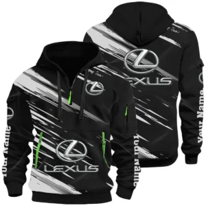 Lexus Half Zip Hoodie All Over Prints, Multi-Pockets Custom Name