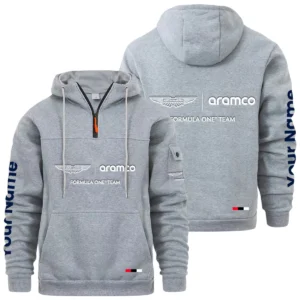 Aston Martin Racing Quarter Zip Pullover Hoodie Custom Name