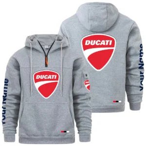 Ducati Motor Holding Quarter Zip Pullover Hoodie Custom Name
