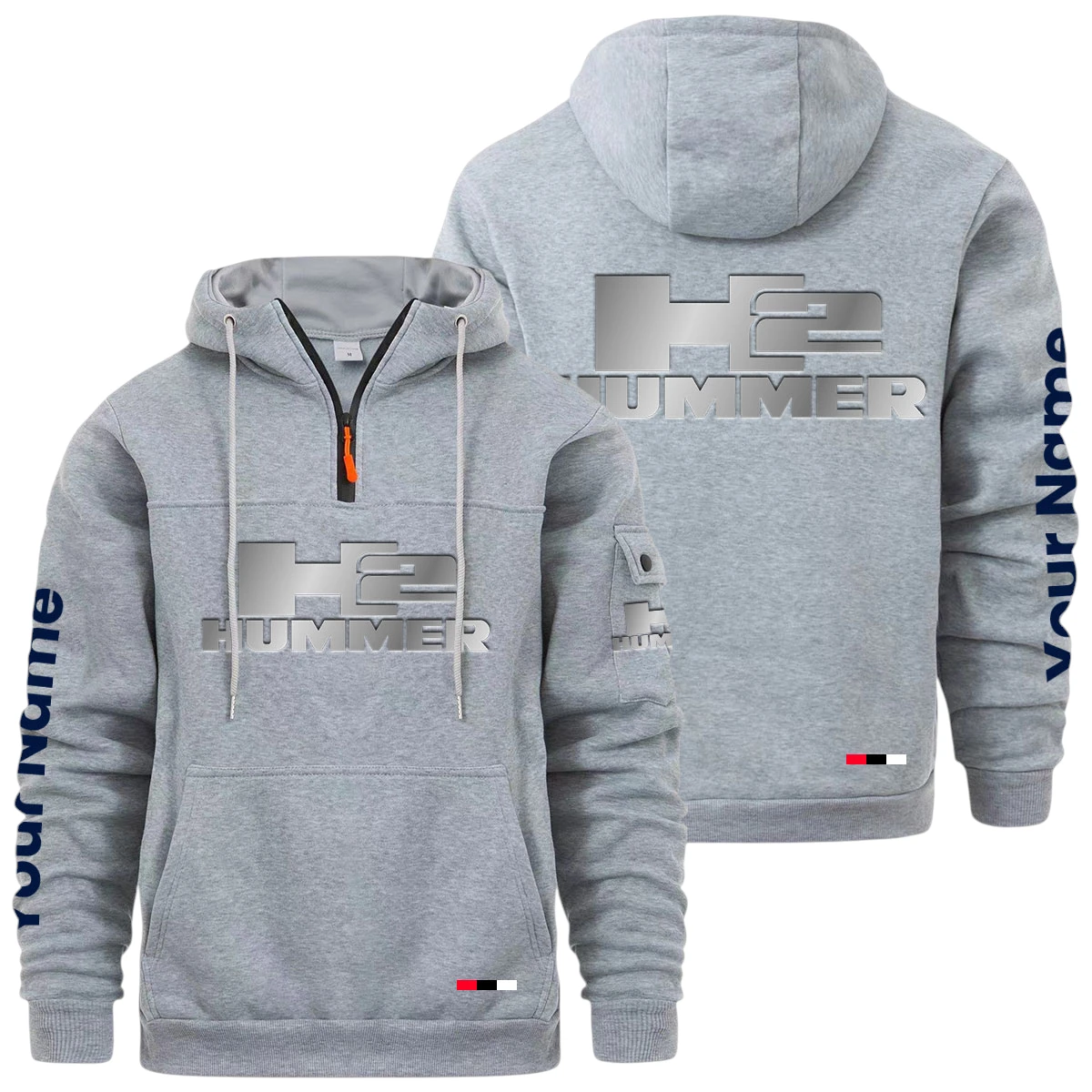 Hummer H2 Quarter Zip Pullover Hoodie Custom Name Hummer H2 Quarter Zip Pullover Hoodie Custom Name